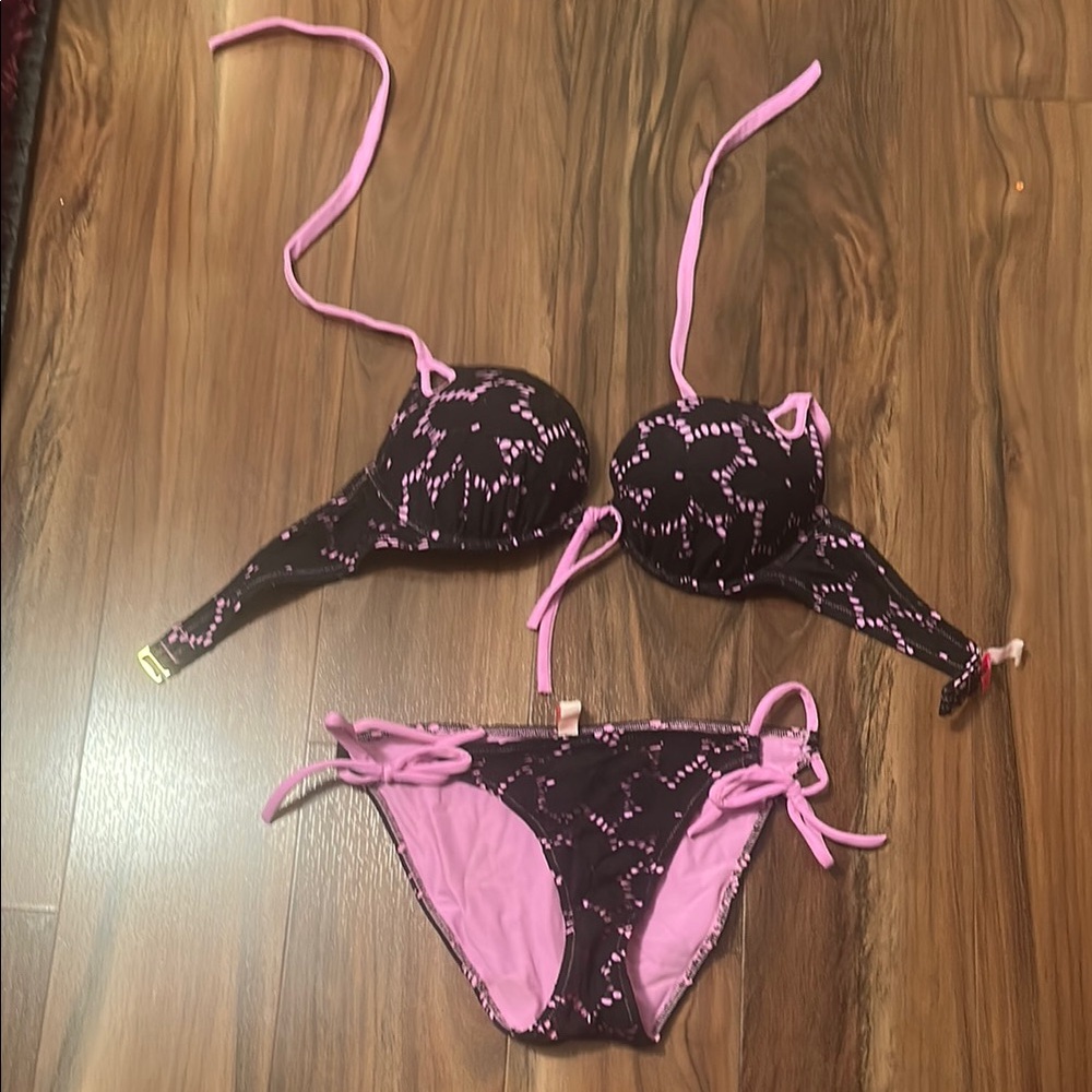 Victoria's Secret Black and Pink Bikini